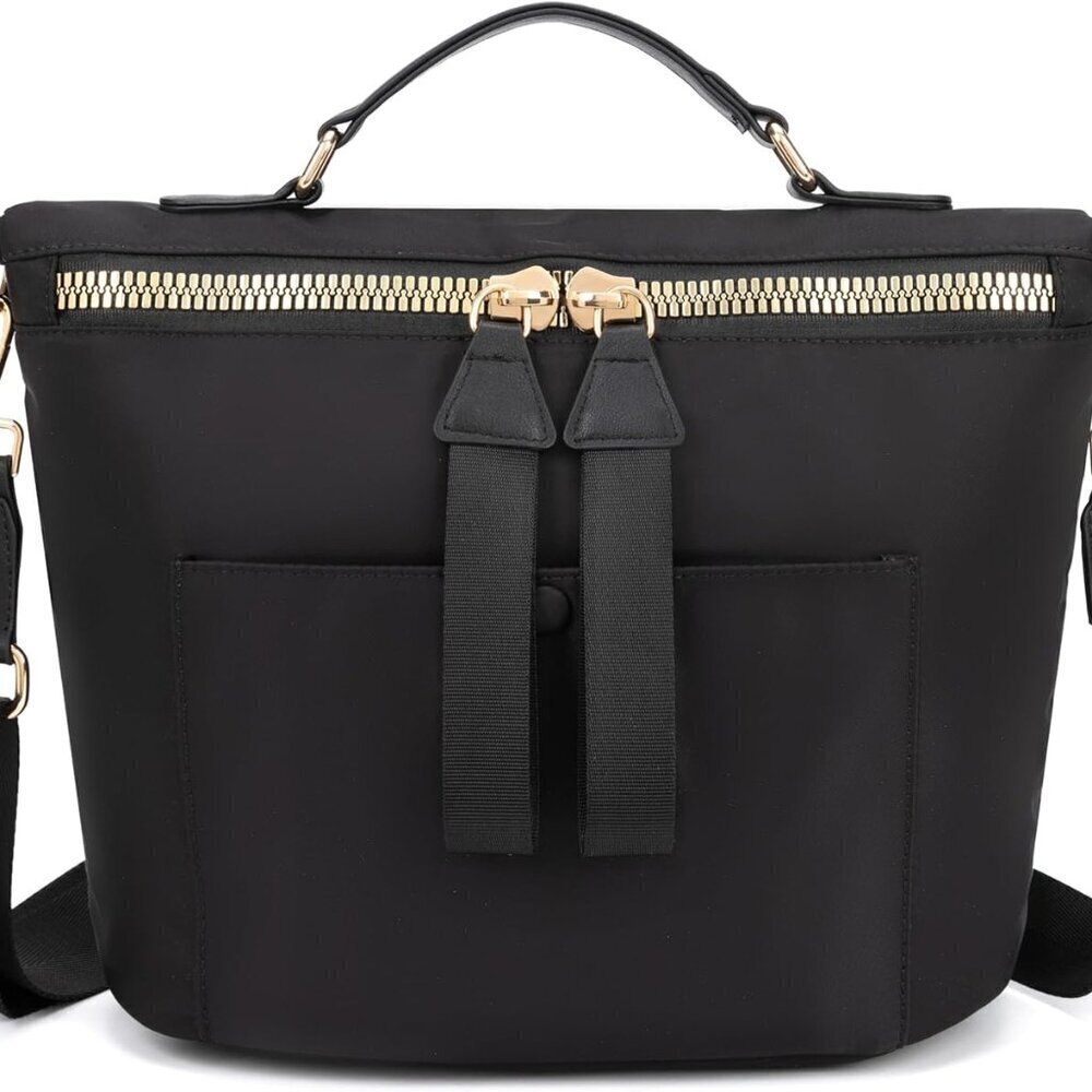 Nylon Crossbody Bag Women Large Waterproof Tote Slim Adjustable Strap